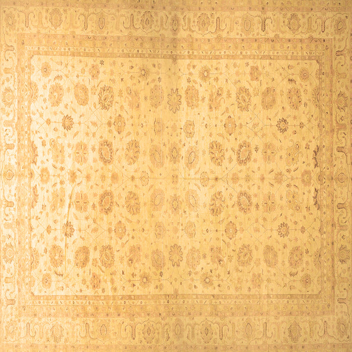 Square Oriental Brown Traditional Rug, abs35brn