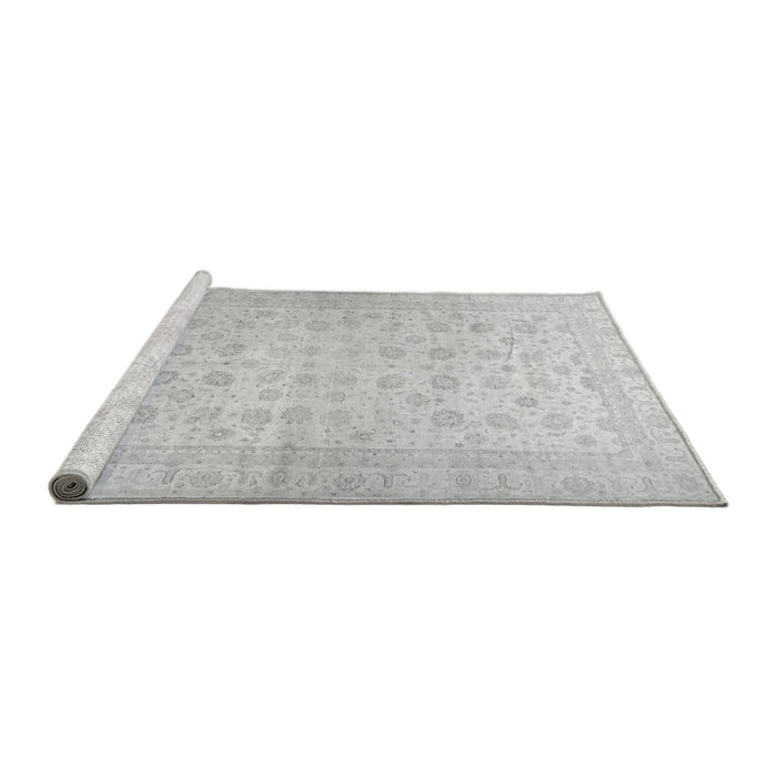 Sideview of Machine Washable Oriental Gray Traditional Rug, wshabs35gry