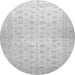 Round Oriental Gray Traditional Rug, abs35gry