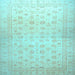 Square Oriental Light Blue Traditional Rug, abs35lblu