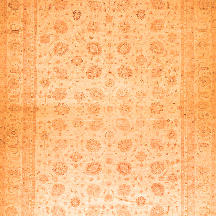 Machine Washable Oriental Orange Traditional Area Rugs, wshabs35org
