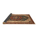 Sideview of Abstract Saffron Red Modern Rug, abs3600