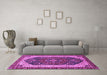 Machine Washable Abstract Purple Modern Area Rugs in a Living Room, wshabs3600pur