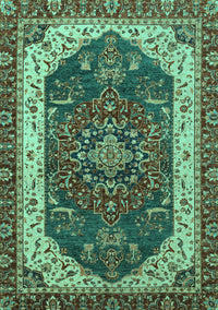 Abstract Turquoise Modern Rug, abs3600turq