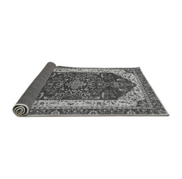 Sideview of Abstract Gray Modern Rug, abs3600gry