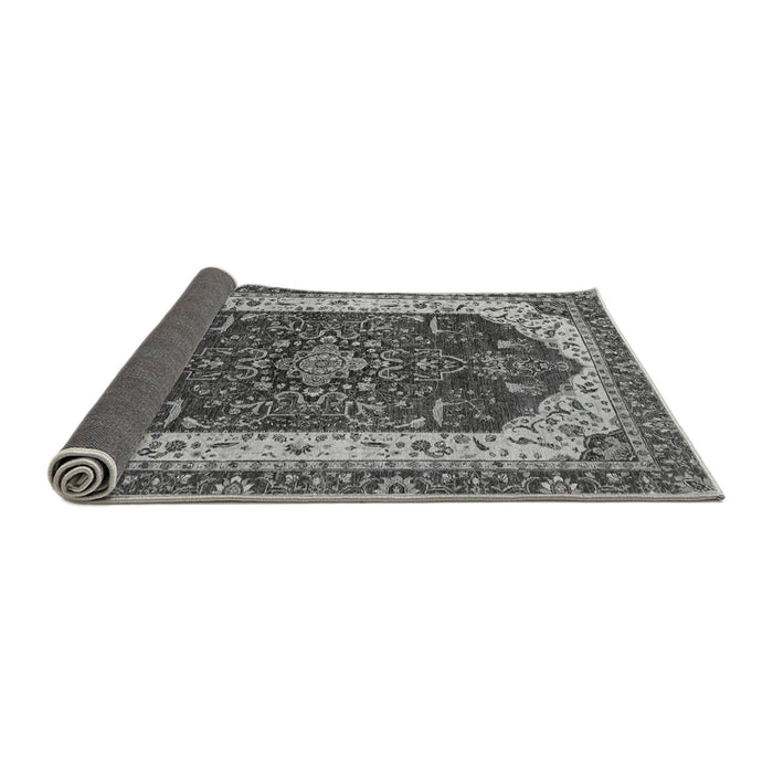 Sideview of Abstract Gray Modern Rug, abs3600gry