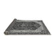 Sideview of Abstract Gray Modern Rug, abs3600gry