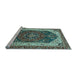 Sideview of Machine Washable Abstract Light Blue Modern Rug, wshabs3600lblu