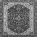 Square Abstract Gray Modern Rug, abs3600gry