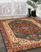 Machine Washable Abstract Saffron Red Rug in a Family Room, wshabs3600