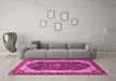 Machine Washable Abstract Pink Modern Rug in a Living Room, wshabs3600pnk