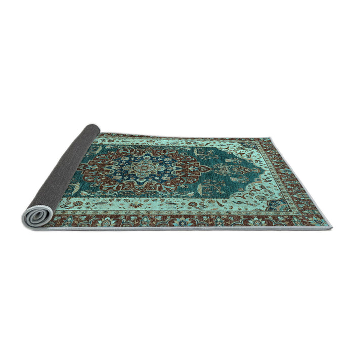 Sideview of Abstract Light Blue Modern Rug, abs3600lblu