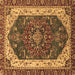 Square Abstract Brown Modern Rug, abs3600brn