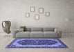 Machine Washable Abstract Blue Modern Rug in a Living Room, wshabs3600blu