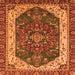 Square Abstract Orange Modern Rug, abs3600org