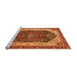 Sideview of Machine Washable Abstract Orange Modern Area Rugs, wshabs3600org