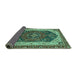 Sideview of Abstract Turquoise Modern Rug, abs3600turq