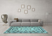 Machine Washable Abstract Light Blue Modern Rug in a Living Room, wshabs3601lblu