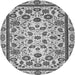 Round Machine Washable Abstract Gray Modern Rug, wshabs3601gry