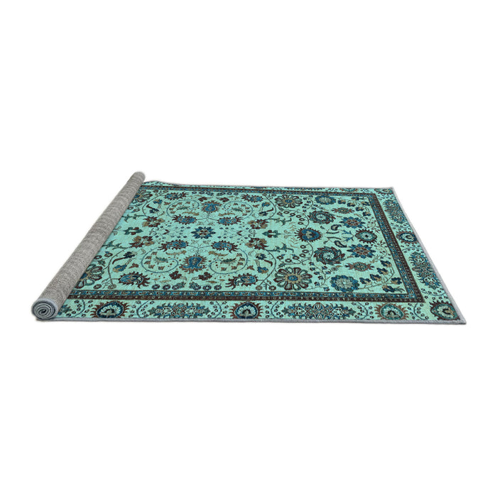 Sideview of Machine Washable Abstract Light Blue Modern Rug, wshabs3601lblu