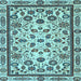 Square Machine Washable Abstract Light Blue Modern Rug, wshabs3601lblu