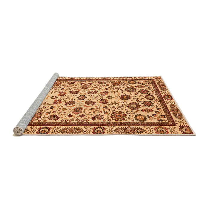 Sideview of Machine Washable Abstract Orange Modern Area Rugs, wshabs3601org