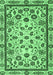 Machine Washable Abstract Emerald Green Modern Area Rugs, wshabs3601emgrn