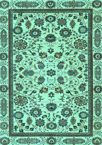 Abstract Turquoise Modern Rug, abs3601turq