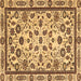 Square Abstract Brown Modern Rug, abs3601brn