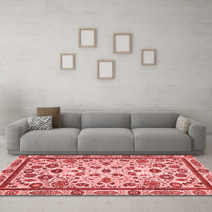 Modern Red Washable Rugs