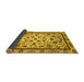 Sideview of Abstract Yellow Modern Rug, abs3601yw