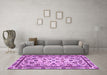 Machine Washable Abstract Purple Modern Area Rugs in a Living Room, wshabs3601pur