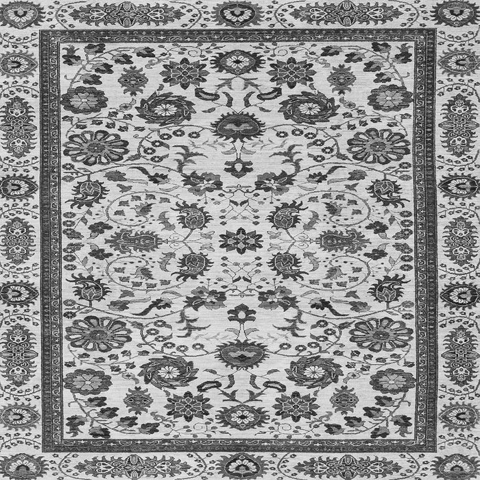 Square Abstract Gray Modern Rug, abs3601gry