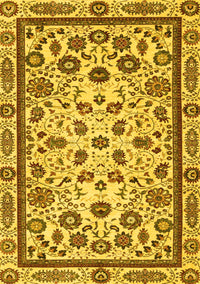 Abstract Yellow Modern Rug, abs3601yw