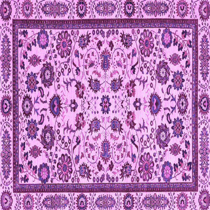 Square Machine Washable Abstract Purple Modern Area Rugs, wshabs3601pur