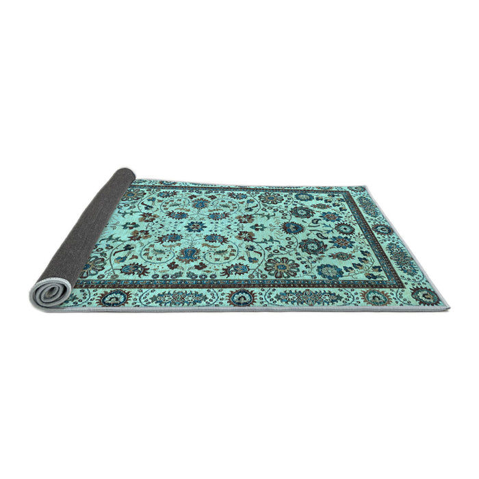Sideview of Abstract Light Blue Modern Rug, abs3601lblu