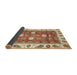 Sideview of Abstract Brown Gold Oriental Rug, abs3602