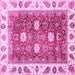 Square Oriental Pink Traditional Rug, abs3602pnk