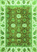 Machine Washable Oriental Green Traditional Area Rugs, wshabs3602grn
