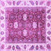 Square Oriental Purple Traditional Rug, abs3602pur