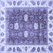 Square Oriental Blue Traditional Rug, abs3602blu