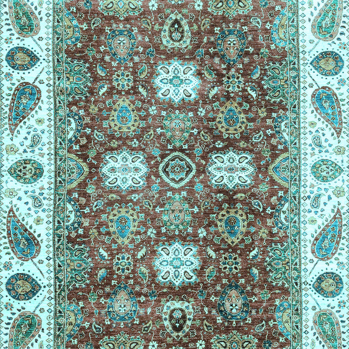 Oriental Light Blue Traditional Rug, abs3602lblu