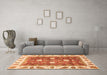 Machine Washable Oriental Orange Traditional Area Rugs in a Living Room, wshabs3602org