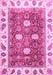 Machine Washable Oriental Pink Traditional Rug, wshabs3602pnk