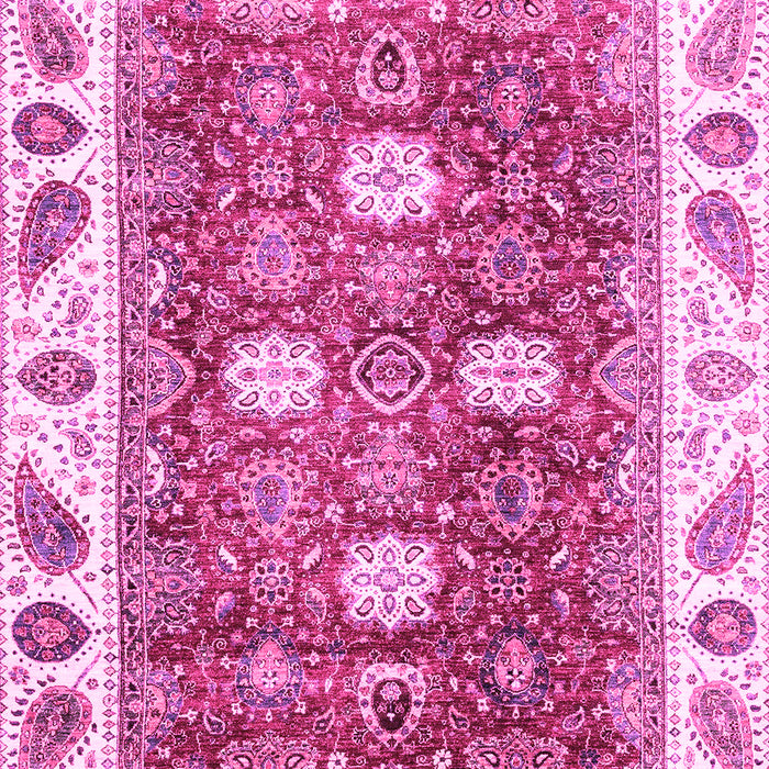 Machine Washable Oriental Pink Traditional Rug, wshabs3602pnk