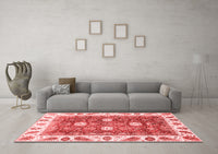 Machine Washable Oriental Red Traditional Rug, wshabs3602red