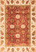 Machine Washable Oriental Orange Traditional Area Rugs, wshabs3602org