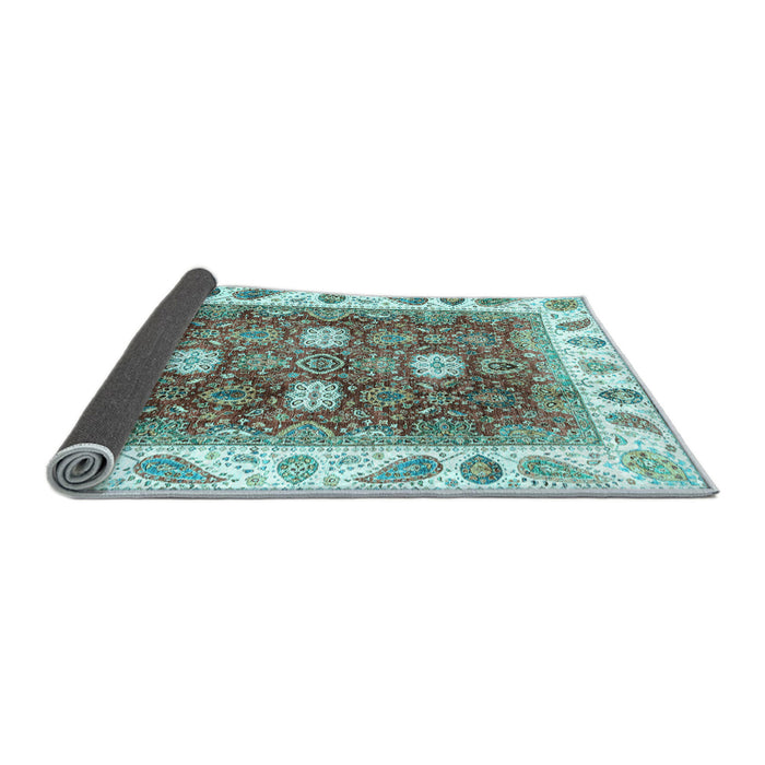 Sideview of Oriental Light Blue Traditional Rug, abs3602lblu