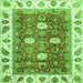 Square Oriental Green Traditional Rug, abs3602grn