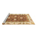 Sideview of Machine Washable Oriental Brown Traditional Rug, wshabs3602brn